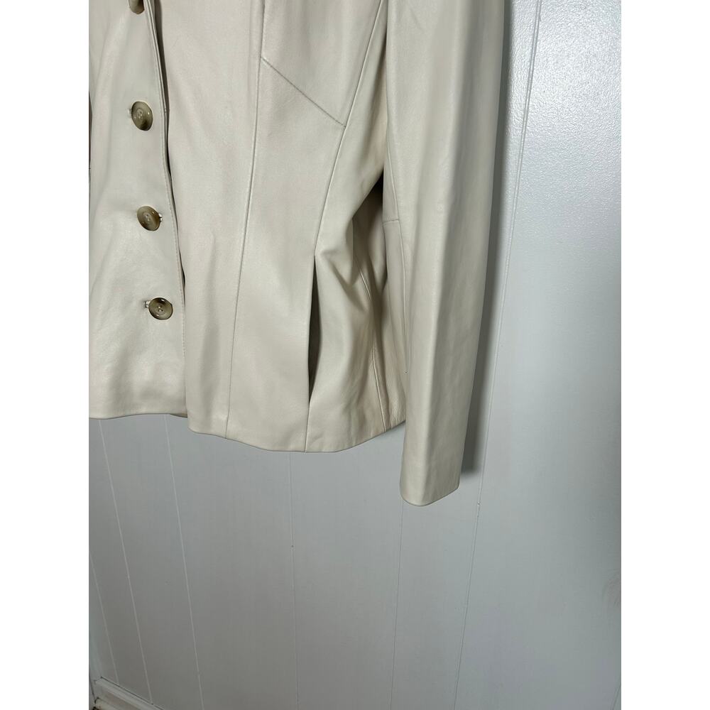 Wilsons Leather Womens Medium Jacket with Camel Lining and Snake Skin Pockets XC - Picture 6 of 16